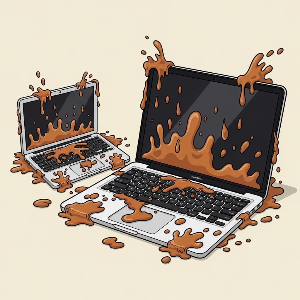 macbook air pro coffee
